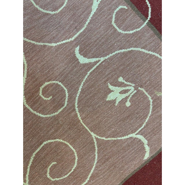 Silk and Wool Art Deco Chinese , 7'6" X 9'5" For Sale - Image 4 of 5
