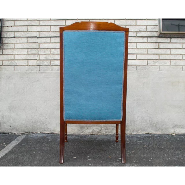 19th Century English Sheraton Living Room Chair with New Upholstery & Restored For Sale - Image 4 of 8