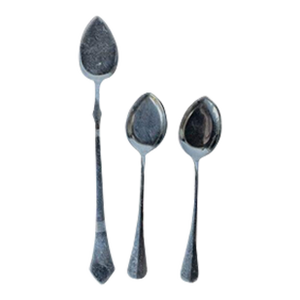 Vintage Stainless Steel Flat Spoon Set
