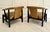 Pair of James Mont Style Chinese Horseshoe Upholstered Chairs For Sale - Image 10 of 12