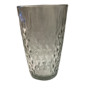 Vintage Pressed Glass Diamond Pattern Vase