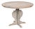 Antiqued Bistro Table with Scrolled Pedestal, 42 Inch For Sale