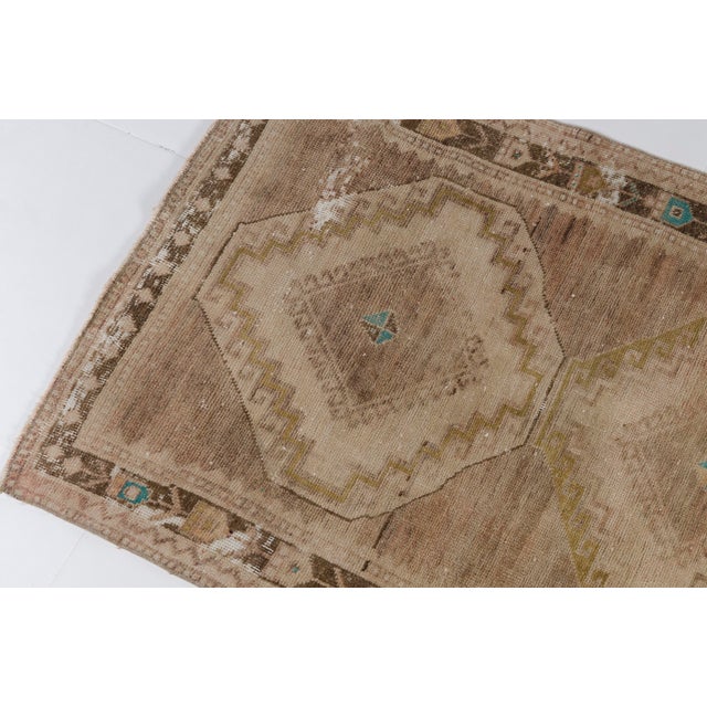 1960s Brown Vintage Floor Rug For Sale - Image 5 of 10