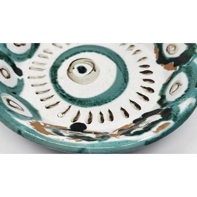 French Ceramic Decorative Plate by Robert Picault for Vallauris, 1970s For Sale - Image 6 of 11