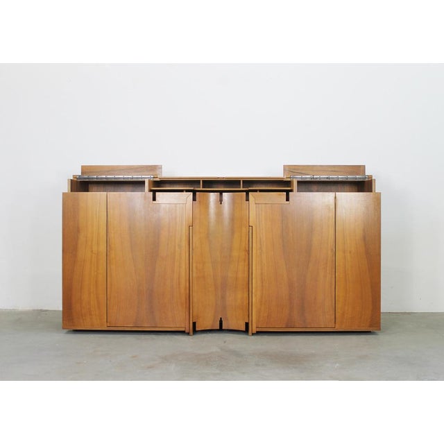 Bernini Walnut Scaligera Series Sideboard by Franco Poli for Bernini 1980s For Sale - Image 4 of 11