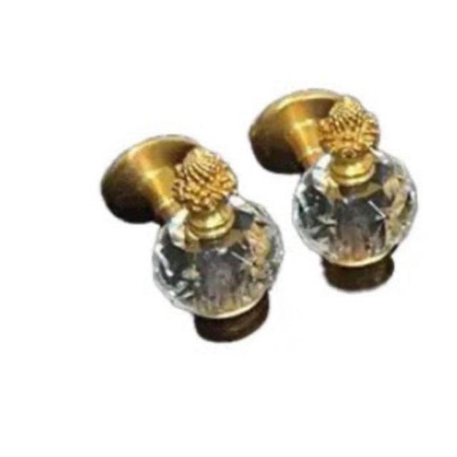 French Trio of Vintage Sherle Wagner 24k Gold and Fluted Rock Crystal Towel Bars - 18" Heritage Imperial Swan Suite For Sale - Image 3 of 6