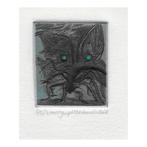 1972 Adrienne Cullom Wood Nymph Embossed Etching