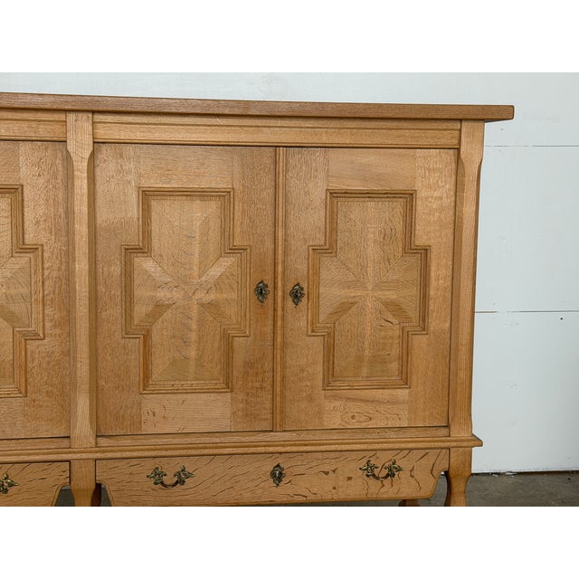 Mid-Century Modern Vintage Danish Oak Sideboard by Henning Kjærnulf, 1960s For Sale - Image 3 of 17
