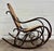 Victorian Vintage Thonet Style Bentwood Beechwood Cane Seat Cane Back Rocking Chair For Sale - Image 3 of 17