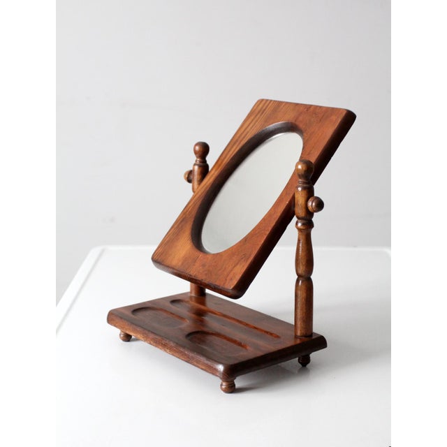 Antique Wooden Vanity Mirror For Sale - Image 11 of 11
