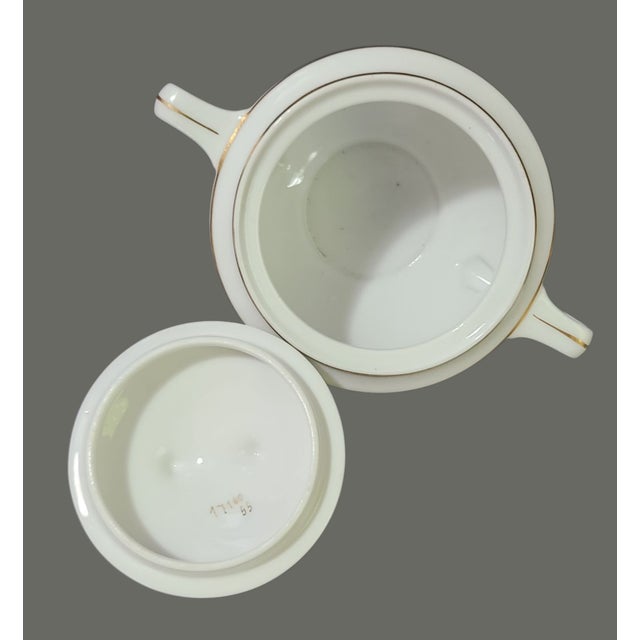 Vintage Fine Porcelain Hand Painted Floral Tk Thun Bohemia Sugar Bowl For Sale - Image 6 of 8