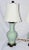 Pair 1960s Chinese Longquan Celadon Porcelain Table Lamps With Shade For Sale - Image 4 of 12