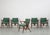 Set of six very rare armchairs, designed by architect Enrico Ciuti, 1950. Manufactured by F.lli Cassina. Walnut frame,...