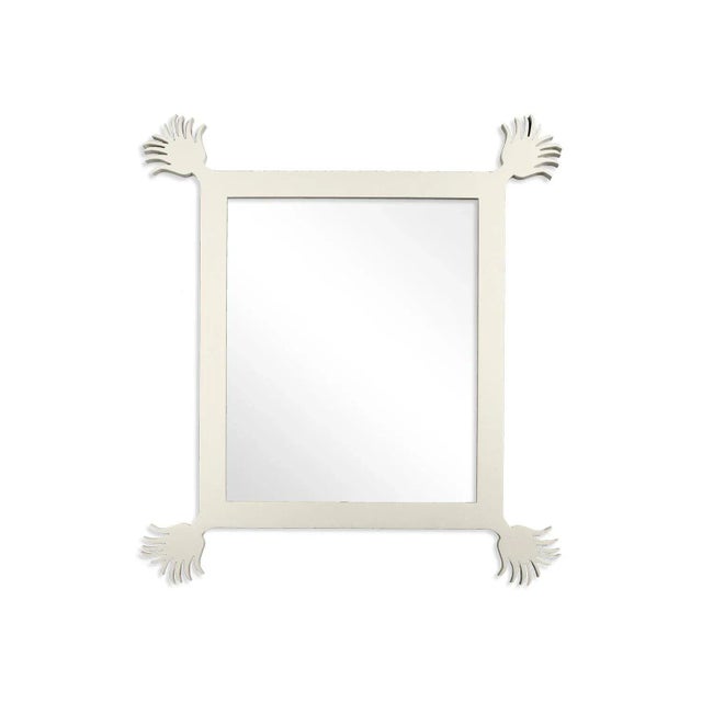 Contemporary Fleur Home Carnival Vieux Rectangle Mirror in Swiss Coffee, 55x67 For Sale - Image 3 of 3