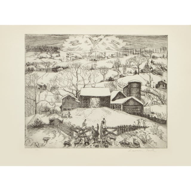 1939 After Lauren Ford "Nativity", First Edition Period Offset Lithograph For Sale