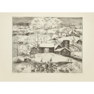 1939 After Lauren Ford "Nativity", First Edition Period Offset Lithograph