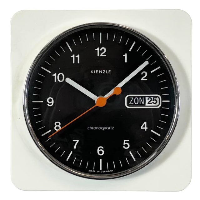 Vintage White Bakelite Chronoquartz Wall Clock from Kienzle International, 1970s For Sale - Image 16 of 16
