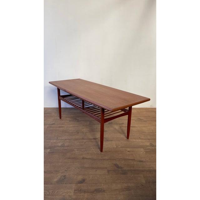 Mid-Century Modern Danish Teak Coffee Table with Slatted Shelf, 1960s For Sale - Image 18 of 18