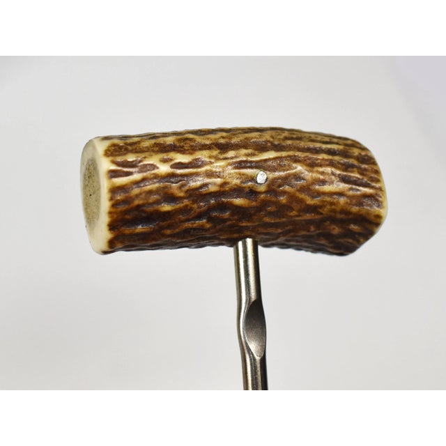 Late 20th Century Natural Antler Wine Corkscrew Wine Bottle Opener For Sale - Image 4 of 6