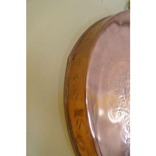Mid 20th Century Oversized Vintage Copper Mold Wall Hanging With Brass Handles and Falcon Bird Design For Sale - Image 5 of 8