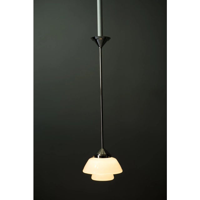 German Art Deco Bauhaus Nickel-Plated Pendant, 1920s For Sale - Image 3 of 18
