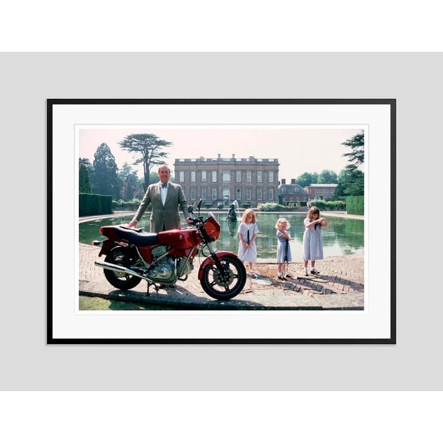 Modern Motorcycling Lord 1961 by Slim Aarons Framed C-Print For Sale - Image 3 of 3