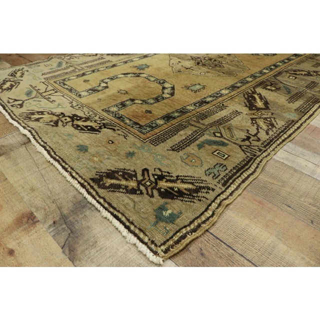 Textile Vintage Turkish Oushak Rug - 04'01 X 06'02 For Sale - Image 7 of 9
