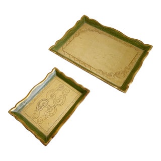Florentine Trays, Italy, Late 20th C - A Pair For Sale