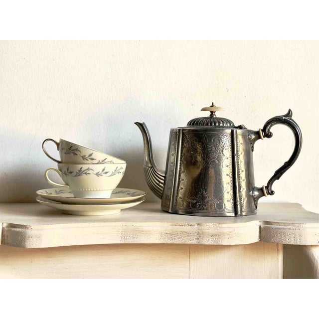 An exquisite Victorian teapot made in Sheffield, the historic heart of English metalworking, dating back to the late 19th...