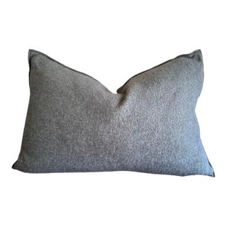 Bouclette French Wool Accent Pillow Ecorce With Insert For Sale