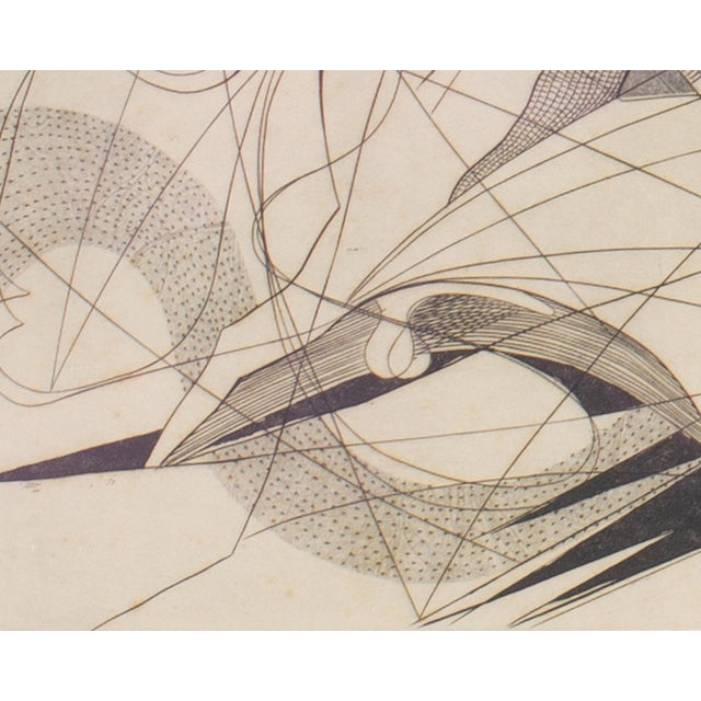 Mid-Century Modern “Blood and Sand” Abstract Etching by Daniel Philip Platt For Sale - Image 3 of 8