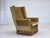 Mid-Century Modern Vintage Danish Highback Chair in Yellow Furniture Velour, 1970s For Sale - Image 3 of 18