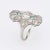 Finely detailed vintage Art Deco emerald & diamond ring (circa 1920s to 1930s) crafted in platinum. Centre set old...