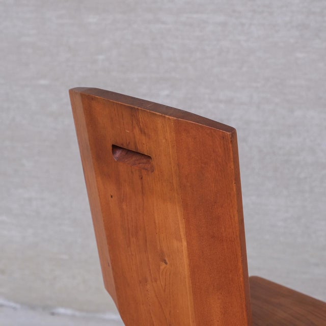 Wood Mid-Century French Elm S28 Dining Chairs from Pierre Chapo, 1970s, Set of 8 For Sale - Image 7 of 16