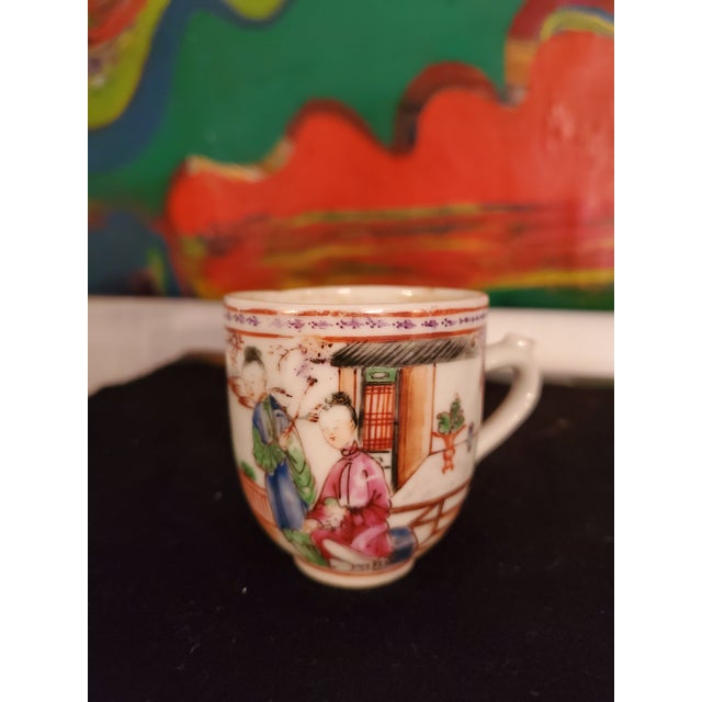 Cream Antique Chinese Porcelain Qianlong 18th Century Cup For Sale - Image 8 of 8