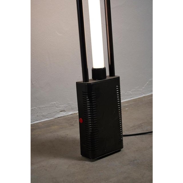 Metal Italian High-Tech Black Uno Floor Lamp by Boccato, Gigante and Zambusi, 1970s For Sale - Image 7 of 10