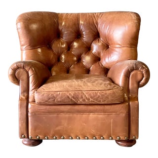 Leather Ralph Lauren Writers Chair For Sale