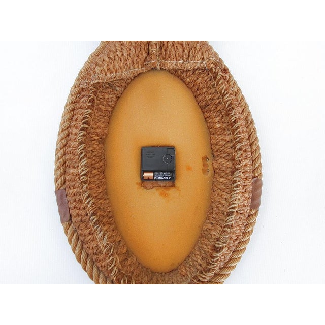 Vintage Carrez Wall Clock in Rope, 1970s, in Very Good conditions. Designed 1970 to 1979