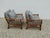 Vintage Rattan Armchairs with Quilted Seats, Set of 2 For Sale - Image 3 of 18