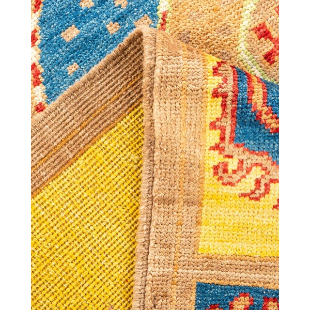 Modern Hand-Knotted Area Rug - Yellow, 6' 2" x 8' 10" For Sale In New York - Image 6 of 8