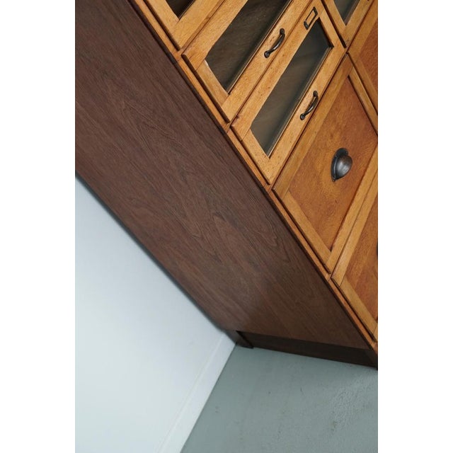 English Haberdashery Shop Cabinet with Glass Fronted Drawers, 1930s For Sale - Image 13 of 16