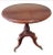 Brown 20th Century Tripod Pedestal Mahogany Tea Table Side Table on Wheels For Sale - Image 8 of 9