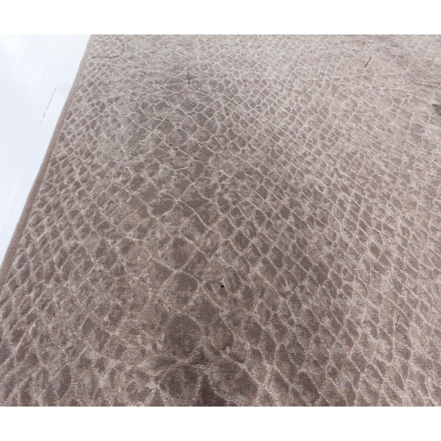Early 21st Century Contemporary Snake Design Handmade Wool Rug by Doris Leslie Blau For Sale - Image 5 of 8