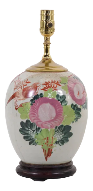 20th Century Chinese Famille Rose Jar Table Lamp