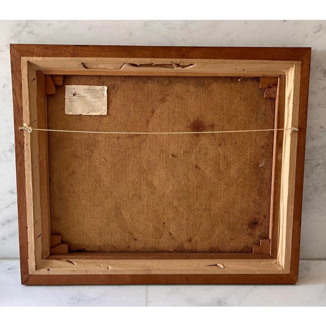 Vintage Abstract Oil Painting by F. Sovero Cuyubama (20th C) For Sale - Image 9 of 12