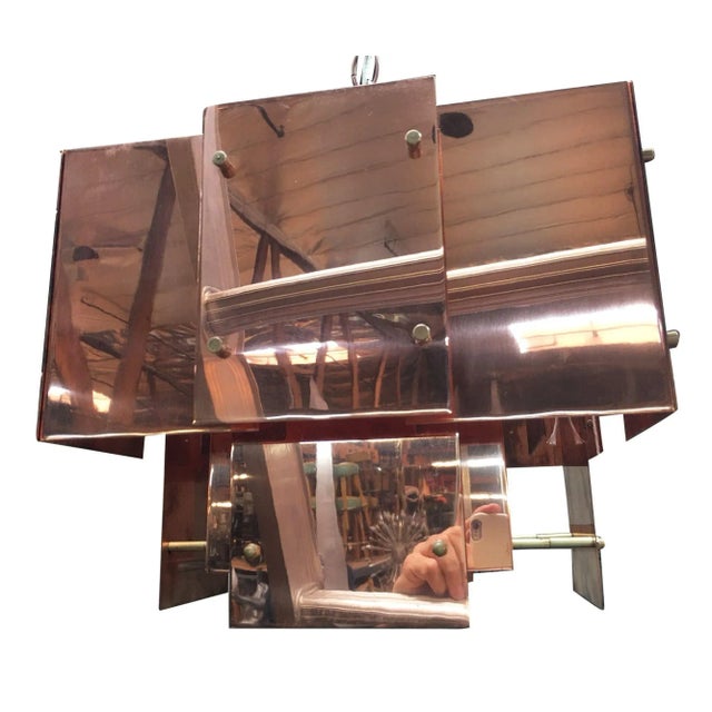 Robert Sonneman Robert Sonneman Brutalist Style "Cityscape" Chandelier For Sale - Image 4 of 5