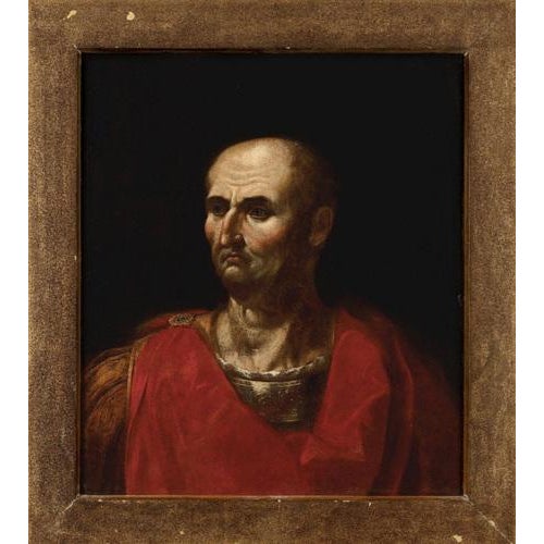 Italian School 17th century Portrait of Emperor Vespasian, bust; oil on canvas, 77.6 x 65.6 cm. Provenance: Private...