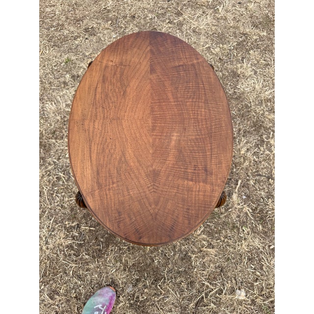 Sienna 1940s Vintage French Art Deco Solid Walnut Coffee Table or Side Table For Sale - Image 8 of 12