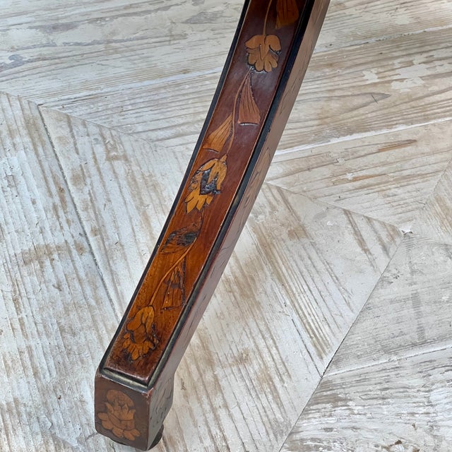 Wood Dutch Marquetry Three Tier Dumbwaiter For Sale - Image 7 of 10