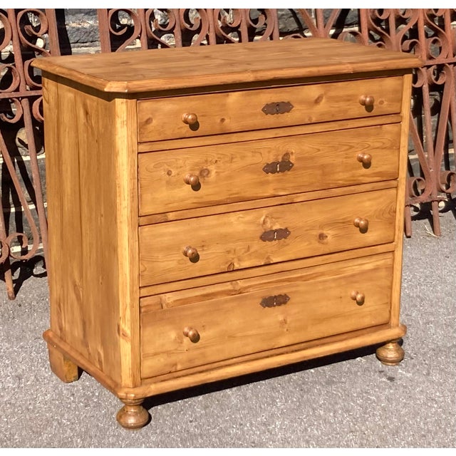 Pine Chest of Four Drawers, Denmark For Sale - Image 4 of 15